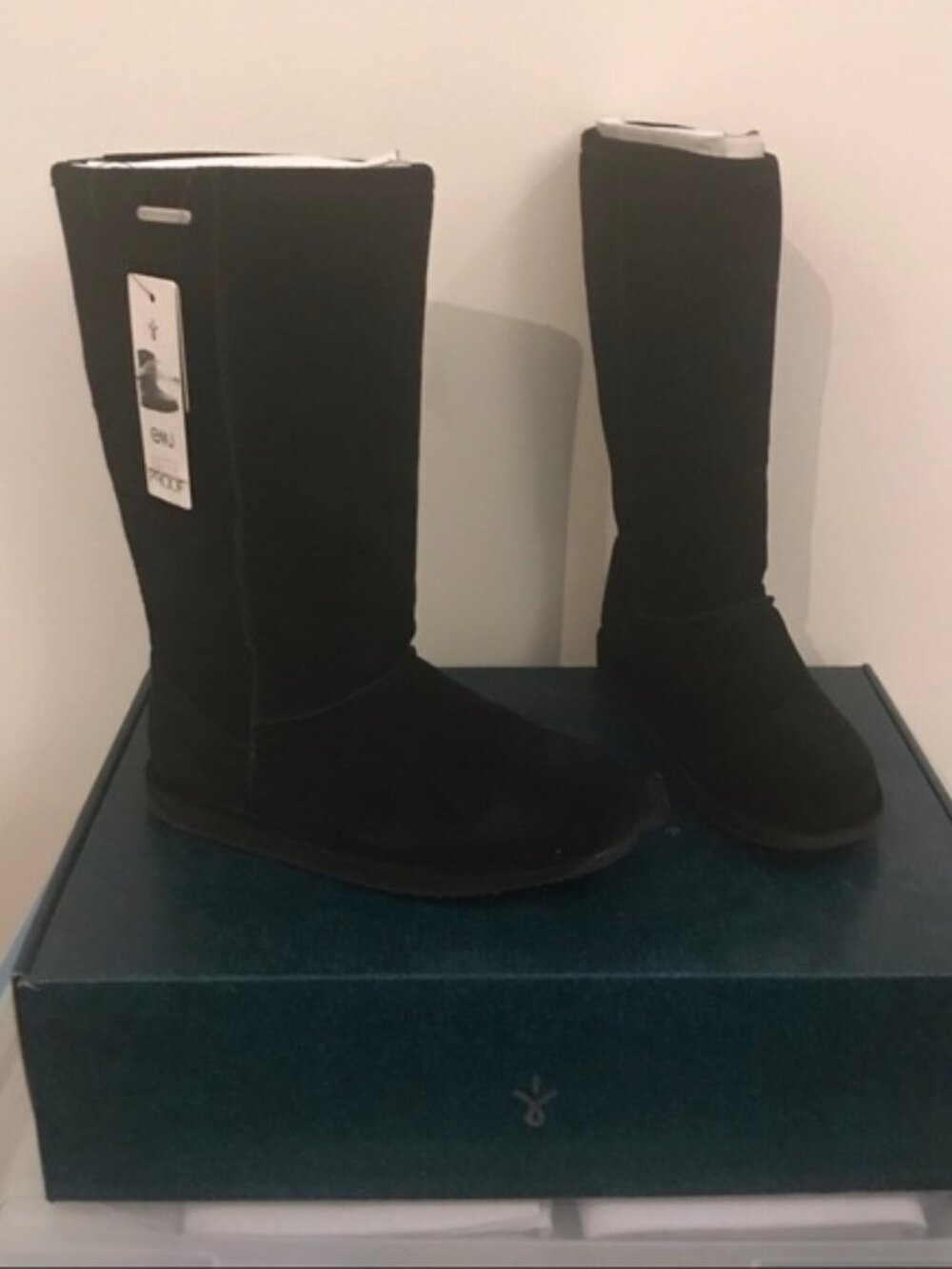 Emu Australia NEW Paterson-Hi tall waterproof shearling black boots US11=UK9